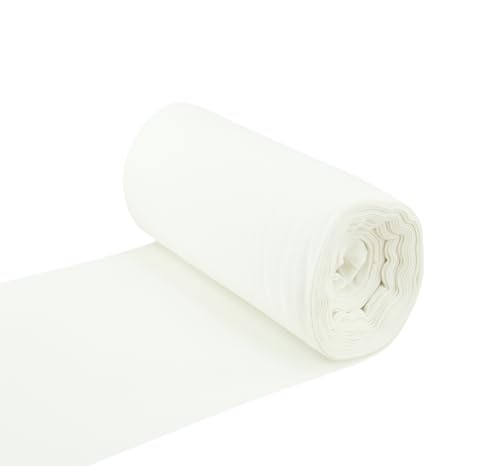 Baumwoll - Bündchenstoff Bündchen Schlauchware beige hell - Meterware ab 25 cm x 35/70 cm - Stoff zum Nähen von Nadeltraum