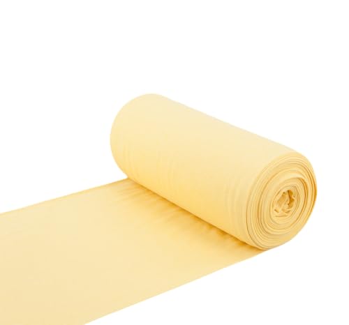 Baumwoll - Bündchenstoff Bündchen Schlauchware gelb meliert - Meterware ab 25 cm x 35/70 cm - Stoff zum Nähen von Nadeltraum