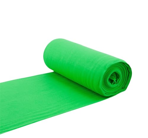 Baumwoll - Bündchenstoff Bündchen Schlauchware grün hell - Meterware ab 25 cm x 35/70 cm - Stoff zum Nähen von Nadeltraum