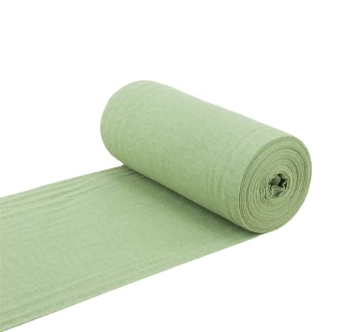 Baumwoll - Bündchenstoff Bündchen Schlauchware grün meliert - Meterware ab 25 cm x 35/70 cm - Stoff zum Nähen von Nadeltraum
