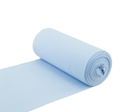 Baumwoll - Bündchenstoff Bündchen Schlauchware hellblau mittel - Meterware ab 25 cm x 35/70 cm - Stoff zum Nähen von Nadeltraum