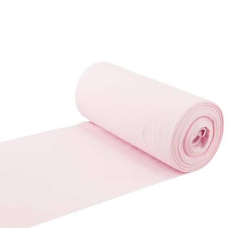 Baumwoll - Bündchenstoff Bündchen Schlauchware rosa hell - Meterware ab 25 cm x 35/70 cm - Stoff zum Nähen von Nadeltraum