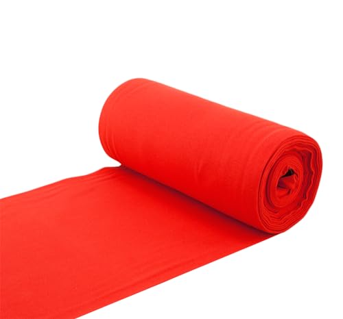 Baumwoll - Bündchenstoff Bündchen Schlauchware rot mittel - Meterware ab 25 cm x 35/70 cm - Stoff zum Nähen von Nadeltraum