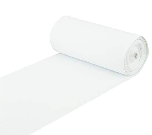 Baumwoll - Bündchenstoff Bündchen Schlauchware weiß - Meterware ab 25 cm x 35/70 cm - Stoff zum Nähen von Nadeltraum