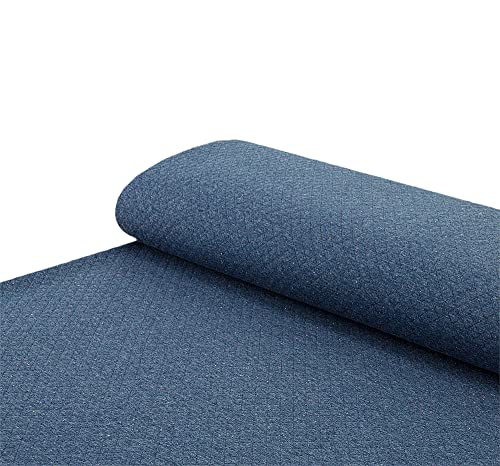 Baumwoll - Sweat Steppstoff Farbsprenkel blau - Meterware ab 25 cm x 145 cm - Stoff zum Nähen von Nadeltraum