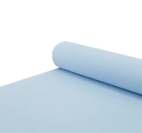 Baumwoll - XXL Bündchenstoff Bündchen Schlauchware himmelblau - Meterware ab 25 cm x 70/140 cm - Stoff zum Nähen von Nadeltraum