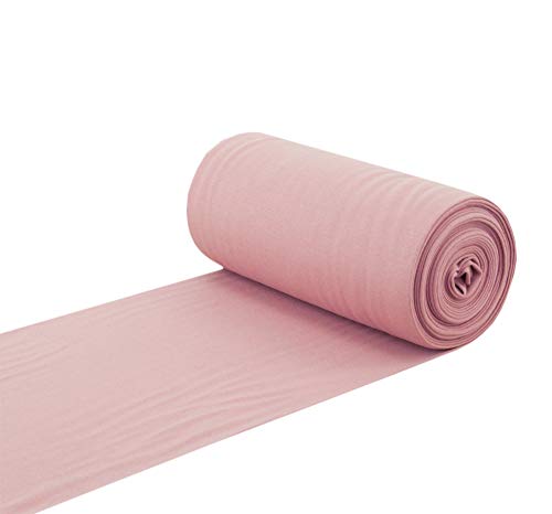 Baumwolle Bündchenstoff Bündchen Schlauchware Stoff altrosa - Meterware ab 25 cm x 35/70 cm von Nadeltraum