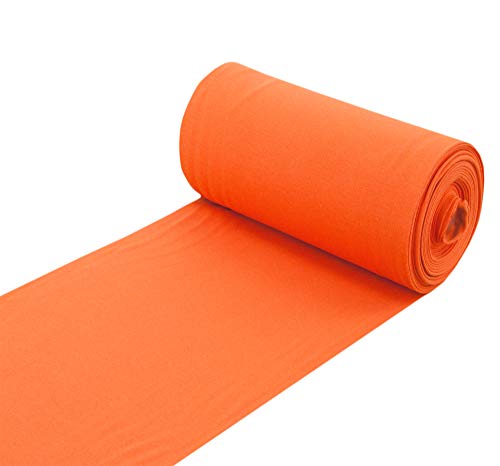 Baumwolle Bündchenstoff Bündchen Schlauchware Stoff orange - Meterware ab 25 cm x 70 cm von Nadeltraum