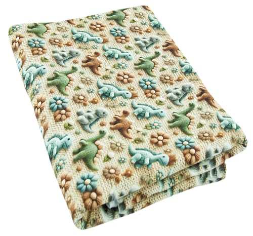 Baumwollstoff | Jerseystoff | Kinderstoff Dinosaurier | 95% Baumwolle, 5% Elasthan | weich, stapazierfähig, elastisch, vielseitig zum Nähen | 50 cm x 150 cm | blau Baumwollstoff | Jerseystoff | Kinderstoff Dinosaurier | 95% Baumwolle, 5% Elasthan | weich, stapazierfähig, elastisch, vielseitig zum Nähen | 50 cm x 150 cm | blau von Nadeltraum