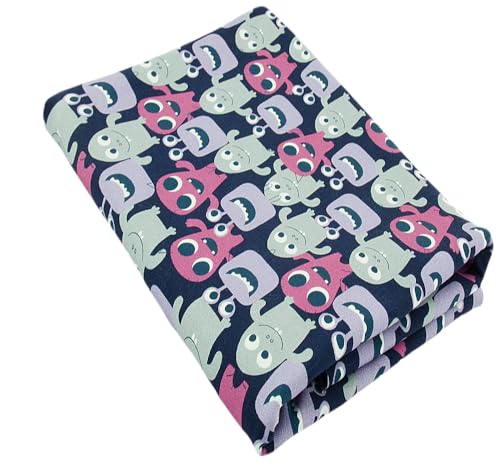 Baumwollstoff | Jerseystoff | Kinderstoff Monster | 94% Baumwolle, 6% Elasthan | weich, stapazierfähig, elastisch, vielseitig zum Nähen | 100 cm x 150 cm | blau navy Baumwollstoff | Jerseystoff | Kinderstoff Monster | 94% Baumwolle, 6% Elasthan | weich, stapazierfähig, elastisch, vielseitig zum Nähen | 100 cm x 150 cm | blau navy von Nadeltraum