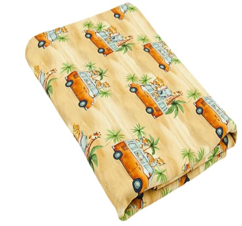 Baumwollstoff | Jerseystoff | Kinderstoff Safaritiere | 95% Baumwolle, 5% Elasthan | weich, stapazierfähig, elastisch, vielseitig zum Nähen | 100 cm x 150 cm | beige Baumwollstoff | Jerseystoff | Kinderstoff Safaritiere | 95% Baumwolle, 5% Elasthan | weich, stapazierfähig, elastisch, vielseitig zum Nähen | 100 cm x 150 cm | beige von Nadeltraum
