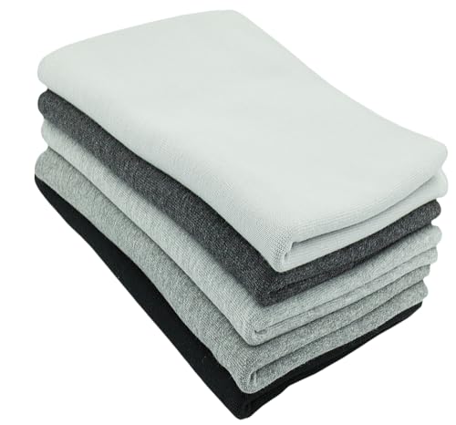 Baumwollstoff l Bündchenstoff l Bündchen SET Paket l Schlauchware l 95% Baumwolle, 5% Elasthan | elastisch, weich, vielseitig | 5 x 50 cm x 35/70 cm l Grautöne Baumwollstoff l Bündchenstoff l Bündchen SET Paket l Schlauchware l 95% Baumwolle, 5% Elasthan | elastisch, weich, vielseitig | 5 x 50 cm x 35/70 cm l Grautöne von Nadeltraum