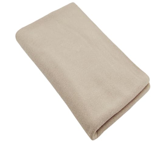 Bündchenstoff Schlauchware | 95% Baumwolle, 5% Elasthan | elastisch, weich, vielseitig | 50 cm x 35/70 cm | dunkel beige von Nadeltraum
