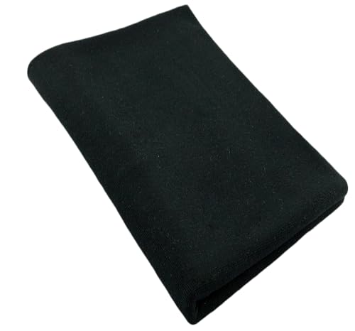 Bündchenstoff Schlauchware | 95% Baumwolle, 5% Elasthan | elastisch, weich, vielseitig | 50 cm x 35/70 cm | schwarz von Nadeltraum