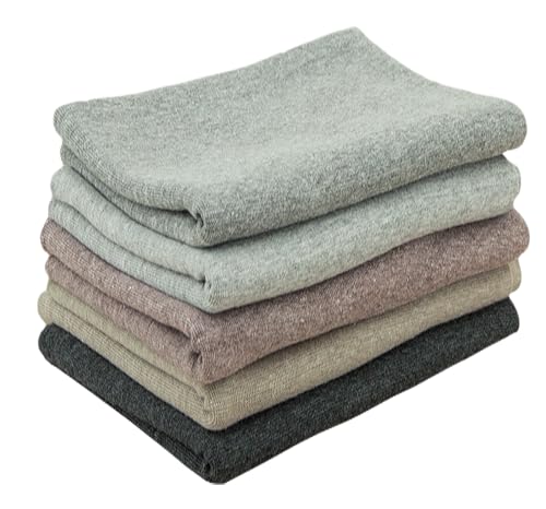 Nadeltraum Baumwoll - Bündchenstoff Bündchen SET Pakete Schlauchware Erdtöne meliert - 5 x 25 cm x 35/70 cm von Nadeltraum