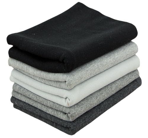 Nadeltraum Baumwoll - Bündchenstoff Bündchen SET Pakete Schlauchware Grautöne - 5 x 25 cm x 35/70 cm von Nadeltraum