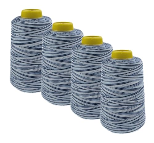 Nähgarn Overlockgarn blau weiß Multicolor 4 Kronen á 2700 m - Garn zum Nähen Nähgarn Overlockgarn blau weiß Multicolor 4 Kronen á 2700 m - Garn zum Nähen von Nadeltraum