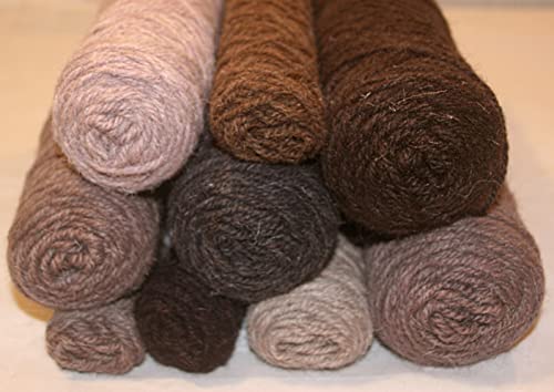 100% Wolle Garn, REST!!! von Fabrik, 100 Schurwolle, Strickgarn Garn, Paket, Yarn Wool STOCK (Brauntöne 1000g) von Nadezhda