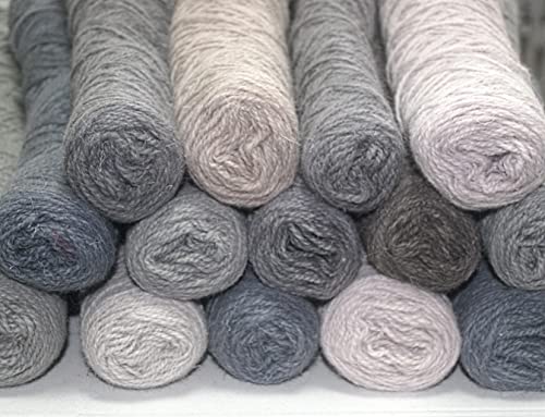 100% Wolle Garn, REST!!! von Fabrik, 100 Schurwolle, Strickgarn Garn, Paket, Yarn Wool STOCK (Grautöne 1600g) von Nadezhda