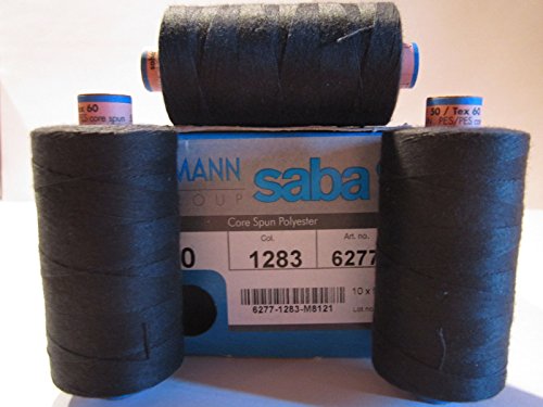 (1,25€/100m) Nähgarn AMANN SABA Stärke: 50er (500m) 60 Farben zu Auswahl (15 = dunkelgrau - schwarz (1283)) von Nähgarn Stärke: 50 von Amann Saba
