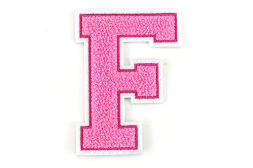 Frottee Buchstabe A-Z | Rosa, Pink, Weiß | 9,5 cm hoch | Varsity Letter F Frottee Buchstabe A-Z | Rosa, Pink, Weiß | 9,5 cm hoch | Varsity Letter F von Naehgedoens.de