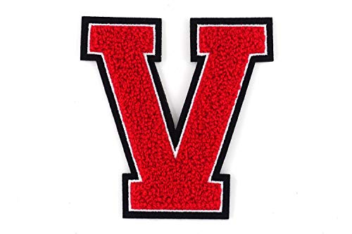 Nähgedöns.de Frottee Buchstabe V | Rot, Weiß, Schwarz | 9,5 cm hoch | Varsity Letter Nähgedöns.de Frottee Buchstabe V | Rot, Weiß, Schwarz | 9,5 cm hoch | Varsity Letter von Nähgedöns.de