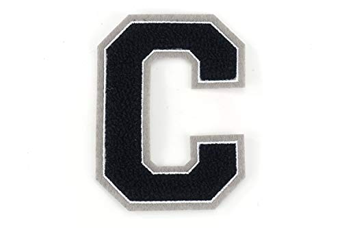 Frottee Buchstabe A-Z | Schwarz, Weiß, Grau | 9,5 cm hoch | Varsity Letter C Frottee Buchstabe A-Z | Schwarz, Weiß, Grau | 9,5 cm hoch | Varsity Letter C von Naehgedoens.de