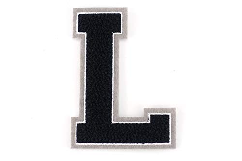 Frottee Buchstabe A-Z | Schwarz, Weiß, Grau | 9,5 cm hoch | Varsity Letter L Frottee Buchstabe A-Z | Schwarz, Weiß, Grau | 9,5 cm hoch | Varsity Letter L von WRIOL