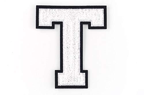 Nähgedöns.de Frottee Buchstabe T | Weiß, Schwarz | 9,5 cm hoch | Varsity Letter Nähgedöns.de Frottee Buchstabe T | Weiß, Schwarz | 9,5 cm hoch | Varsity Letter von Nähgedöns.de