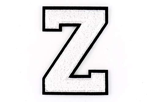Frottee Buchstabe A-Z | Weiß, Schwarz | 9,5 cm hoch | Varsity Letter Z Frottee Buchstabe A-Z | Weiß, Schwarz | 9,5 cm hoch | Varsity Letter Z von Nähgedöns.de