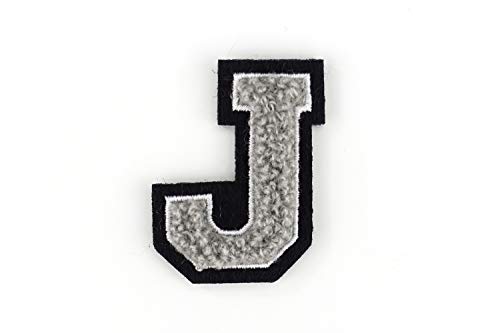 Kleine Frottee-Buchstaben 4,2 cm hoch | Grau, Weiß, Schwarz | Varsity Letter Kleine Frottee-Buchstaben 4,2 cm hoch | Grau, Weiß, Schwarz | Varsity Letter von Naehgedoens.de