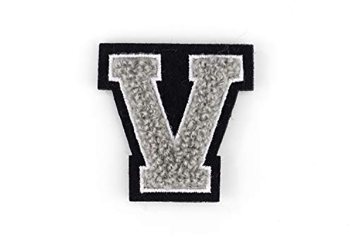 Kleine Frottee-Buchstaben 4,2 cm hoch | Grau, Weiß, Schwarz | Varsity Letter Kleine Frottee-Buchstaben 4,2 cm hoch | Grau, Weiß, Schwarz | Varsity Letter von Naehgedoens.de