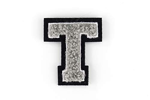 Kleine Frottee-Buchstaben 4,2 cm hoch | Grau, Weiß, Schwarz | Varsity Letter Kleine Frottee-Buchstaben 4,2 cm hoch | Grau, Weiß, Schwarz | Varsity Letter von Naehgedoens.de