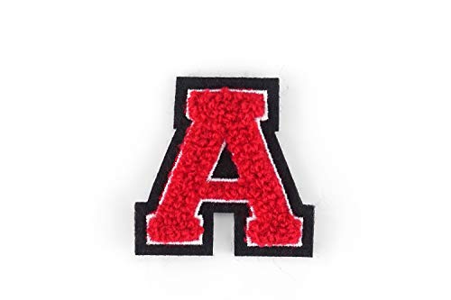 Kleine Frottee-Buchstaben 4,2 cm hoch | Rot, Weiß, Schwarz | Varsity Letter Kleine Frottee-Buchstaben 4,2 cm hoch | Rot, Weiß, Schwarz | Varsity Letter von Naehgedoens.de