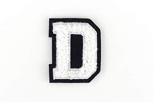 Kleine Frottee-Buchstaben 4,2 cm hoch | Weiß, Schwarz | Varsity Letter Kleine Frottee-Buchstaben 4,2 cm hoch | Weiß, Schwarz | Varsity Letter von Naehgedoens.de