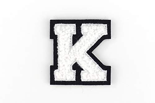Kleine Frottee-Buchstaben 4,2 cm hoch | Weiß, Schwarz | Varsity Letter Kleine Frottee-Buchstaben 4,2 cm hoch | Weiß, Schwarz | Varsity Letter von Naehgedoens.de