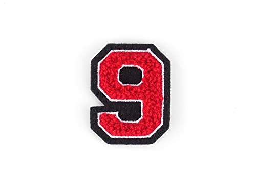 Kleine Frottee-Zahlen 4,2 cm hoch | Rot, Weiß, Schwarz | Varsity Number 0-9 Kleine Frottee-Zahlen 4,2 cm hoch | Rot, Weiß, Schwarz | Varsity Number 0-9 von Naehgedoens.de