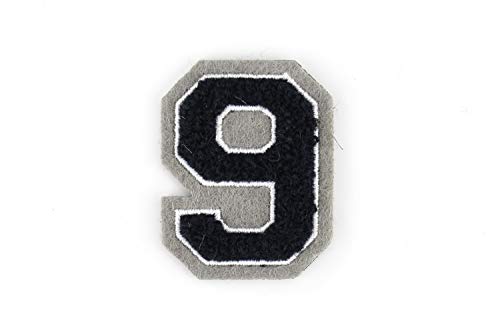 Kleine Frottee-Zahlen 4,2 cm hoch | Schwarz, Weiß, Grau | Varsity Number 0-9 Kleine Frottee-Zahlen 4,2 cm hoch | Schwarz, Weiß, Grau | Varsity Number 0-9 von Naehgedoens.de