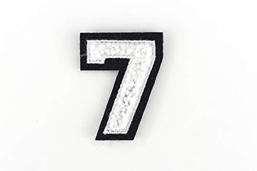 Kleine Frottee-Zahlen 4,2 cm hoch | Weiß, Schwarz | Varsity Number 0-9 Kleine Frottee-Zahlen 4,2 cm hoch | Weiß, Schwarz | Varsity Number 0-9 von Naehgedoens.de