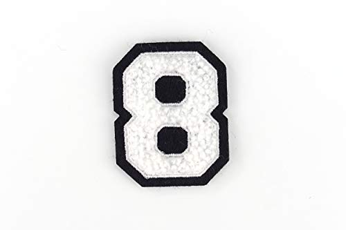 Kleine Frottee-Zahlen 4,2 cm hoch | Weiß, Schwarz | Varsity Number 0-9 Kleine Frottee-Zahlen 4,2 cm hoch | Weiß, Schwarz | Varsity Number 0-9 von Naehgedoens.de