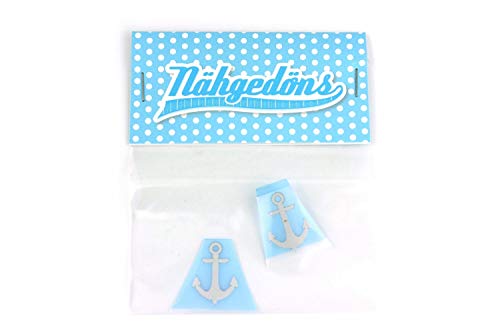 Nähgedöns.de Anker | Reflektierendes Bügelbild 2er-Set | Reflektor | Reflektorfolie zum Aufbügeln | 2,5 cm Silber von Nähgedöns.de