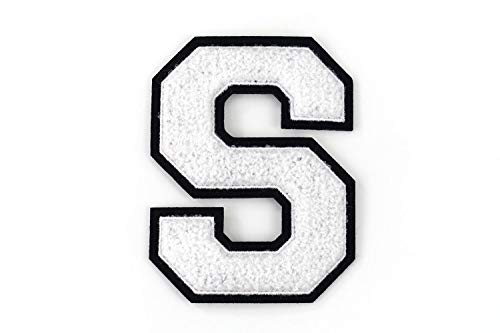 Nähgedöns.de Frottee Buchstabe S | Weiß, Schwarz | 9,5 cm hoch | Varsity Letter Nähgedöns.de Frottee Buchstabe S | Weiß, Schwarz | 9,5 cm hoch | Varsity Letter von Nähgedöns.de