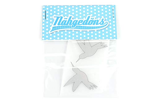 Nähgedöns.de Kolibri-Paar | Reflektierendes Bügelbild | Reflektor | Reflektorfolie zum Aufbügeln | 5 cm Silber Nähgedöns.de Kolibri-Paar | Reflektierendes Bügelbild | Reflektor | Reflektorfolie zum Aufbügeln | 5 cm Silber von Nähgedöns.de