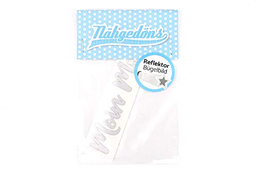 Naehgedoens.de Moin Schriftzug 2er Set | Reflektor-Bügelbild | 2,5 cm | Silber Naehgedoens.de Moin Schriftzug 2er Set | Reflektor-Bügelbild | 2,5 cm | Silber von Naehgedoens.de