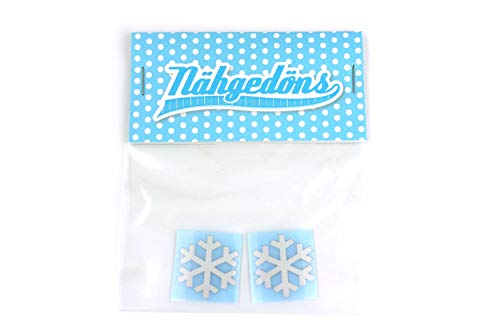 Nähgedöns.de Schneeflocke | Reflektierendes Bügelbild 2er-Set | Reflektor | Reflektorfolie zum Aufbügeln | 2,5 cm Silber Nähgedöns.de Schneeflocke | Reflektierendes Bügelbild 2er-Set | Reflektor | Reflektorfolie zum Aufbügeln | 2,5 cm Silber von Nähgedöns.de