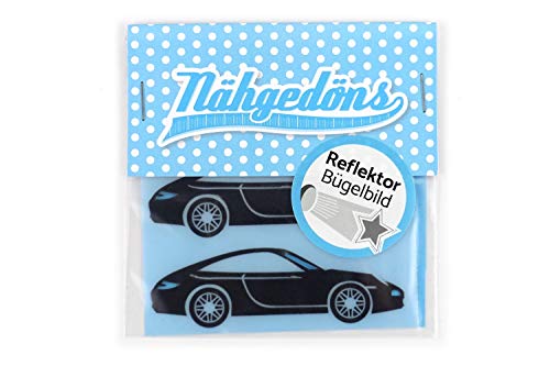 Naehgedoens.de Sportwagen | Reflektierendes Bügelbild 2er-Set | 2,5 cm | Schwarz Naehgedoens.de Sportwagen | Reflektierendes Bügelbild 2er-Set | 2,5 cm | Schwarz von Benzisun