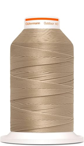 Gütermann Nähgarn Outdoor 400m UV-Beständig Farbecht Witterungsbeständig Nähprojekte Nähen Nähzubehör (3010 - beige) von Nähmit