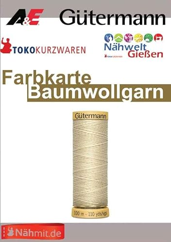 Gütermann - Nähmit Baumwoll Nähgarn Farbkarte (Baumwollgarn Farbkarte gedruckt) von Nähmit