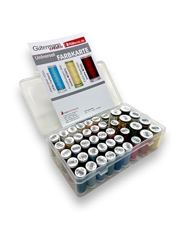 NÄHMIT - Nähfadenbox für Nähgarn + GRATIS FARBKARTE für Gütermann Garne - praktische Garnbox/Aufbewahrungsbox zum Aufbewahren von Garnspulen, Fadenspulen und Nähfaden - für bis zu 42 Spulen NÄHMIT - Nähfadenbox für Nähgarn + GRATIS FARBKARTE für Gütermann Garne - praktische Garnbox/Aufbewahrungsbox zum Aufbewahren von Garnspulen, Fadenspulen und Nähfaden - für bis zu 42 Spulen von Nähmit