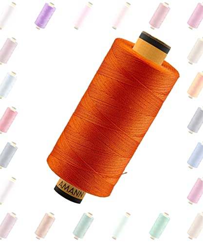 Nähmit - Amann Nähgarn Stärke 120 - Allesnäher 1000m Nähmaschinengarn Universal Nähgarn (09-450), 09-450-Orange von Nähmit